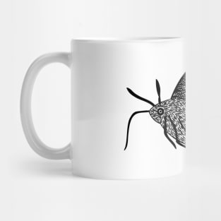 Hummingbird Hawk-Moth - flying insect design - on white Mug